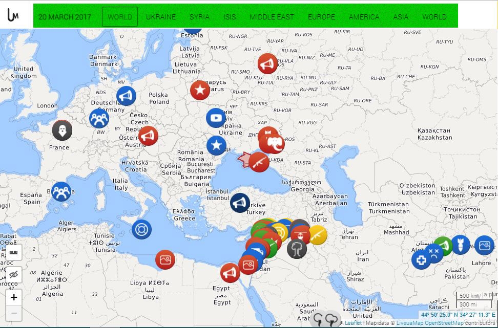 Aktuálna globálna a regionálna mapa konfliktných, rizikových a problémových oblastí